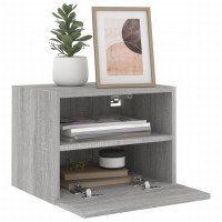 Produktbild för Väggmonterad tv-skåp grå sonoma 40x30x30 cm konstruerat trä