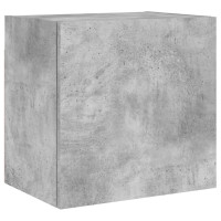 Produktbild för Väggmonterad tv-skåp 2 st betonggrå 40,5x30x40 cm