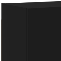 Produktbild för Väggmonterad tv-skåp 2 st svart 40,5x30x40 cm konstruerat trä