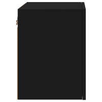 Produktbild för Väggmonterad tv-skåp 2 st svart 40,5x30x40 cm konstruerat trä