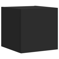 Miniatyr av produktbild för Väggmonterad tv-bänk LED svart 30,5x35x30 cm