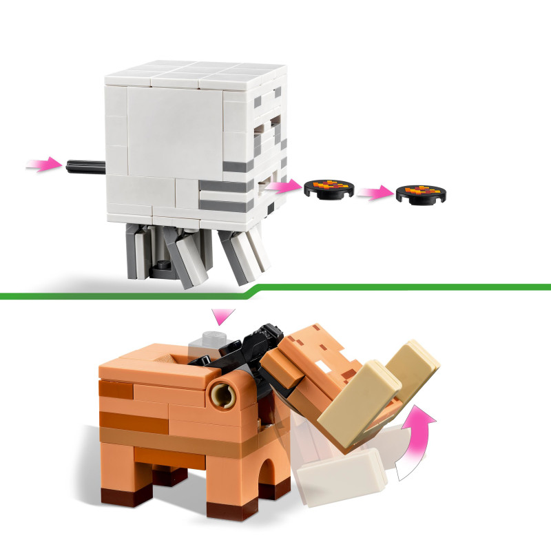 Produktbild för LEGO Minecraft Attack vid Nether-portalen 21255