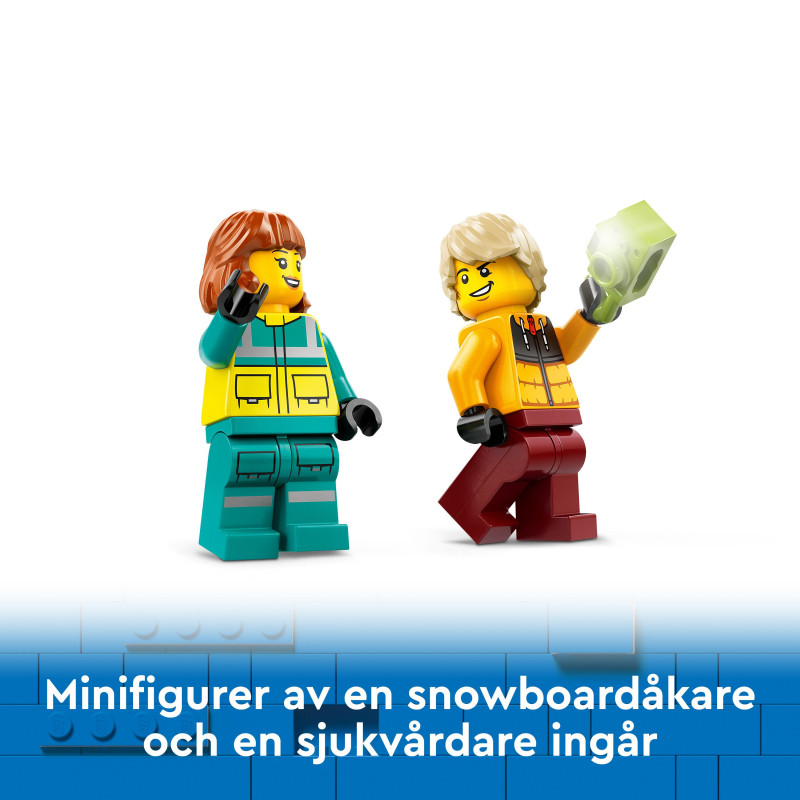 Produktbild för LEGO City Ambulans och snowboardåkare 60403