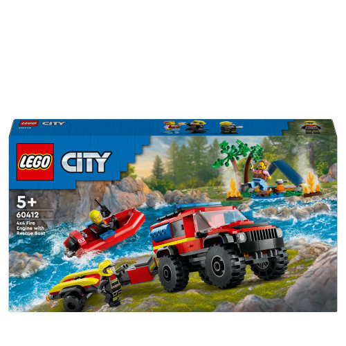 LEGO LEGO City 4x4 Brandbil med räddningsbåt Leksak 60412