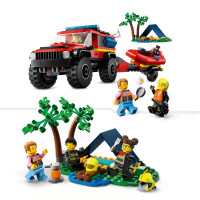 Miniatyr av produktbild för LEGO City 4x4 Brandbil med räddningsbåt Leksak 60412