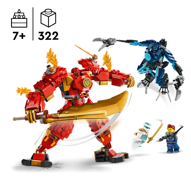 Produktbild för LEGO NINJAGO Kais elementeldrobot Leksak 71808
