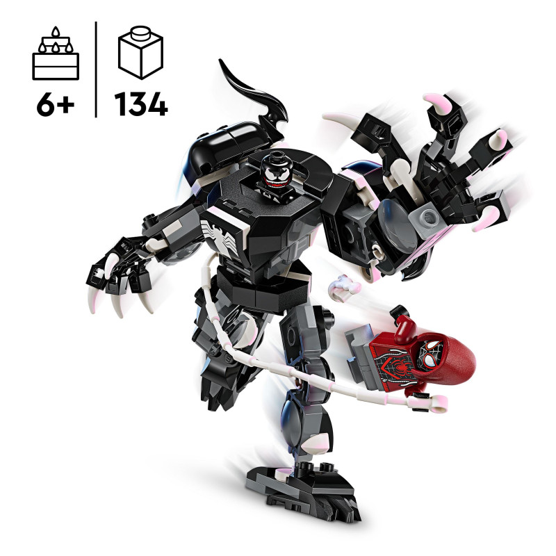 Produktbild för LEGO Marvel Venoms robotrustning mot Miles Morales 76276