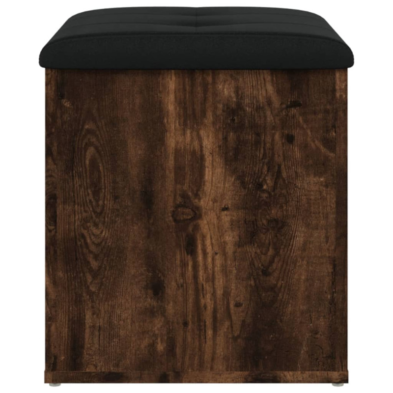 Produktbild för Förvaringsbänk rökfärgad ek 42x42x45 cm konstruerat trä