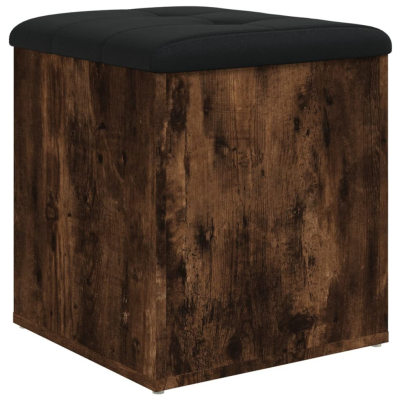 Produktbild för Förvaringsbänk rökfärgad ek 42x42x45 cm konstruerat trä