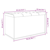 Produktbild för Förvaringsbänk sonoma-ek 82x42x45 cm konstruerat trä