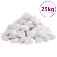 Produktbild för Polerad småsten 25 kg vit 2-5 cm