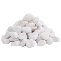 Produktbild för Polerad småsten 25 kg vit 2-5 cm