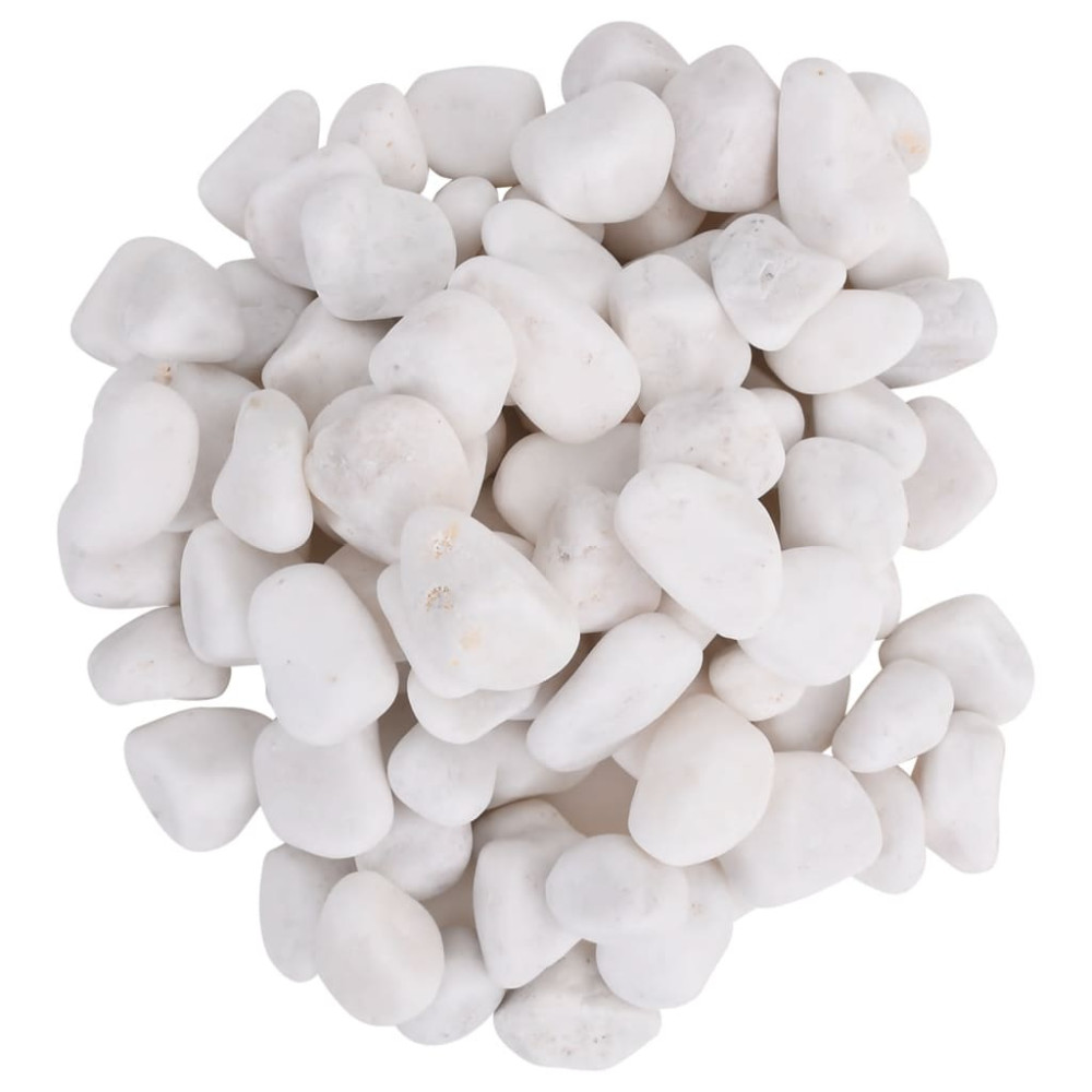 Produktbild för Polerad småsten 25 kg vit 2-5 cm