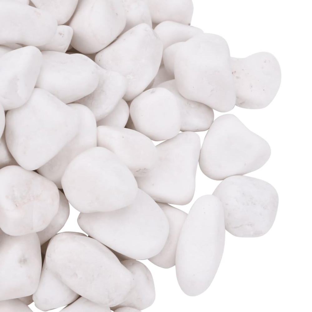 Produktbild för Polerad småsten 25 kg vit 2-5 cm