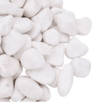 Produktbild för Polerad småsten 25 kg vit 2-5 cm