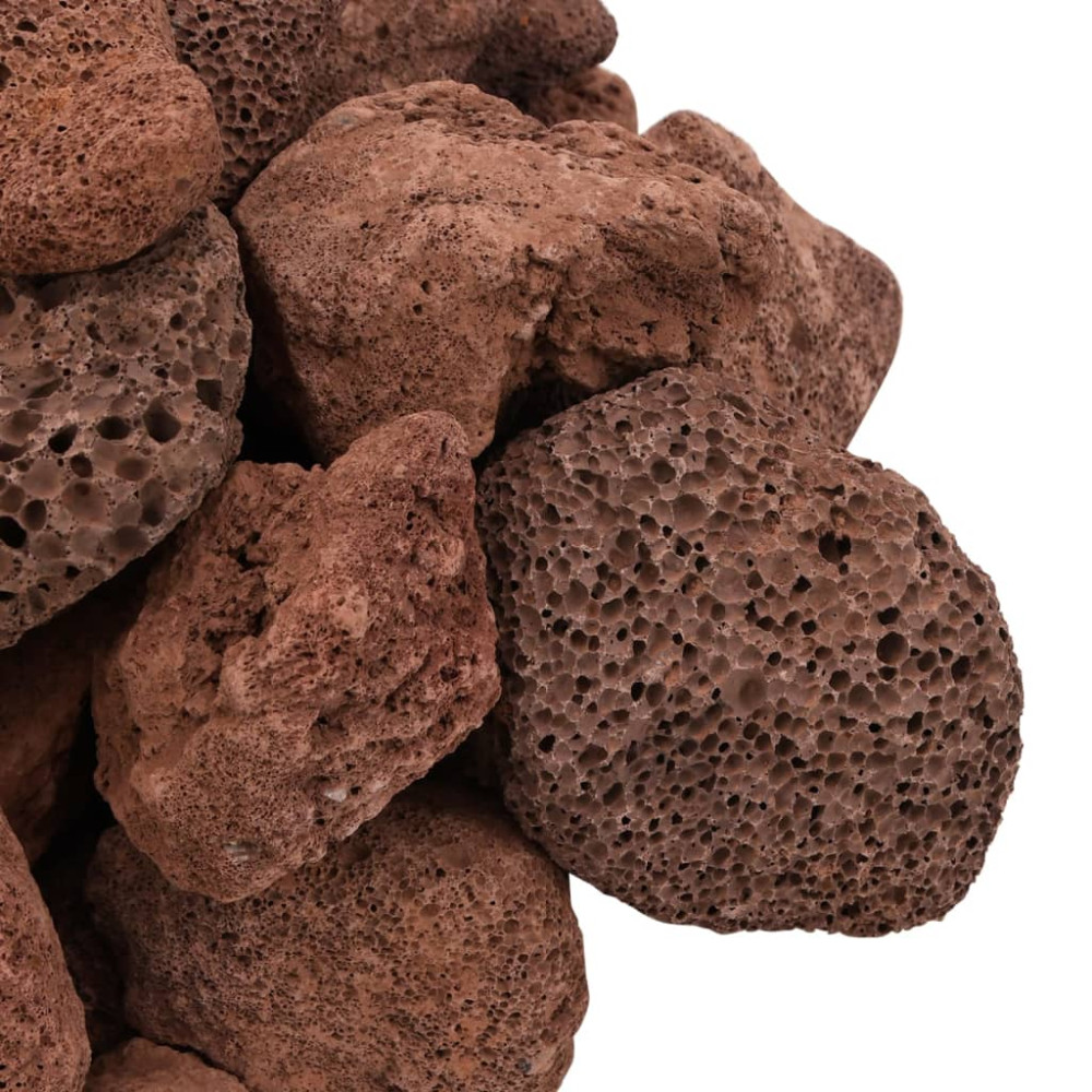Produktbild för Lavastenar 25 kg röd 5-8 cm