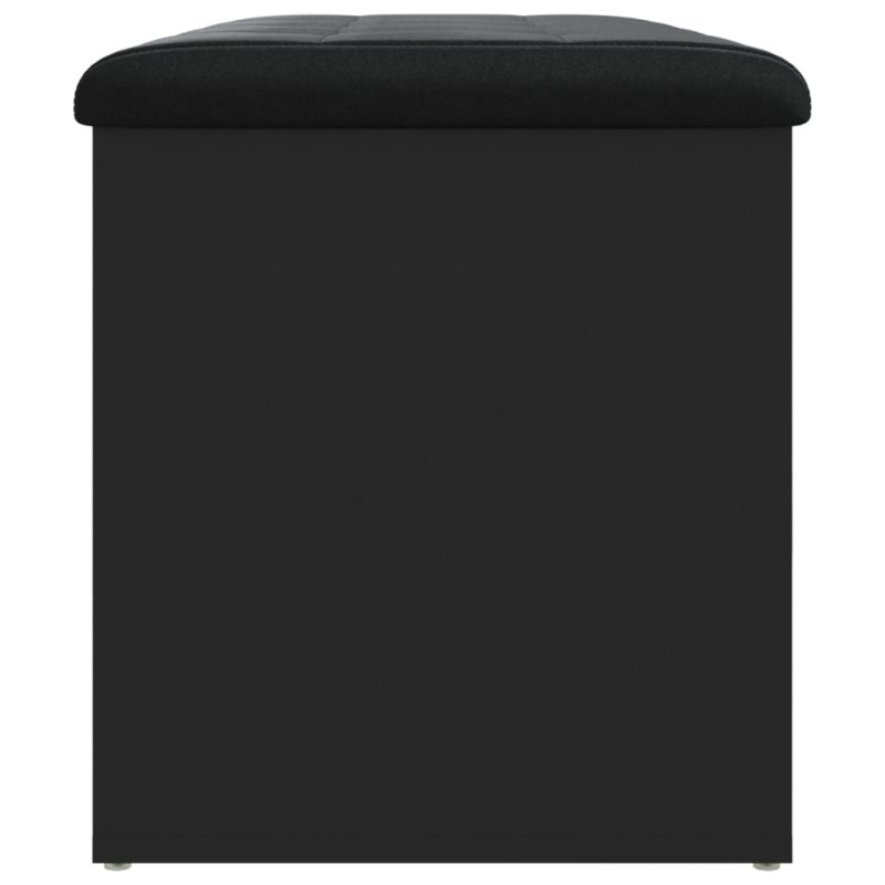 Produktbild för Förvaringsbänk svart 82x42x45 cm konstruerat trä