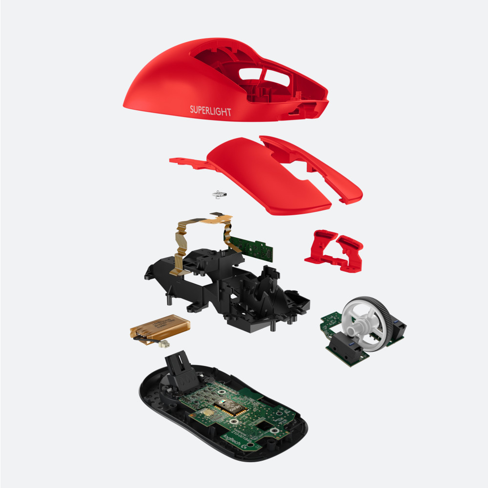 Produktbild för Logitech G Pro X Superlight datormöss högerhand RF Trådlös Optisk 25600 DPI