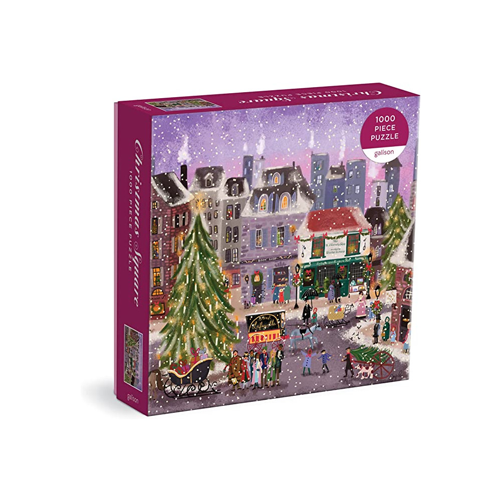 Produktbild för Joy Laforme Christmas Square 1000 Piece Puzzle in Square Box