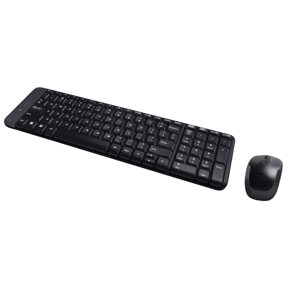 Produktbild för Logitech Wireless Combo MK220 tangentbord Mus inkluderad RF Trådlös QWERTY Amerikanskt internationellt Svart