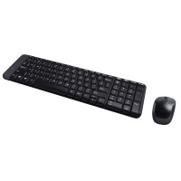 Produktbild för Logitech Wireless Combo MK220 tangentbord Mus inkluderad RF Trådlös QWERTY Amerikanskt internationellt Svart