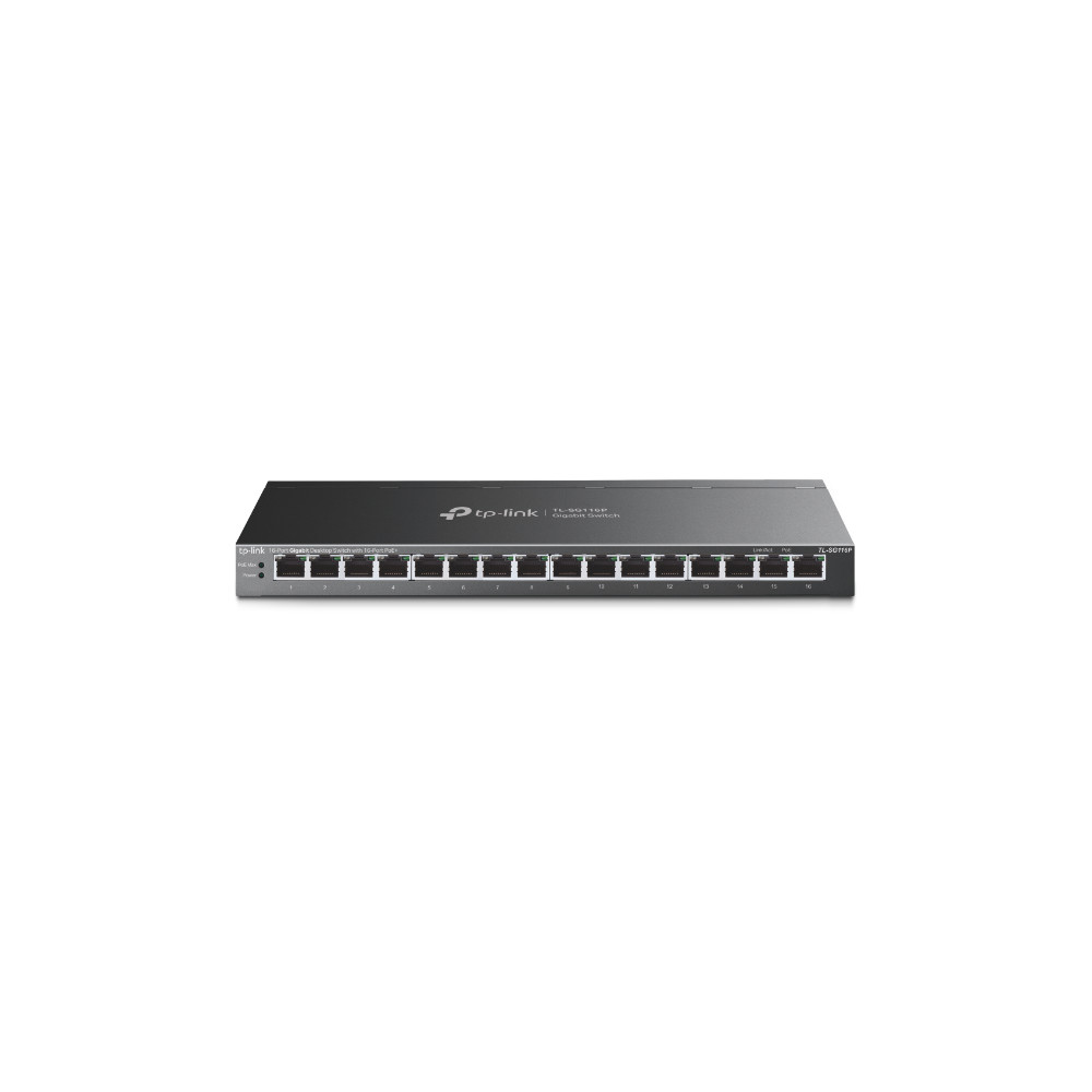 Produktbild för TP-Link TL-SG116P nätverksswitchar Ohanterad Gigabit Ethernet (10/100/1000) Svart