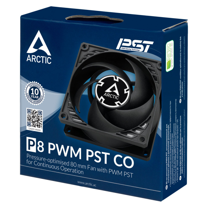 Produktbild för ARCTIC P8 PWM PST CO Datorväska Fan 8 cm Svart