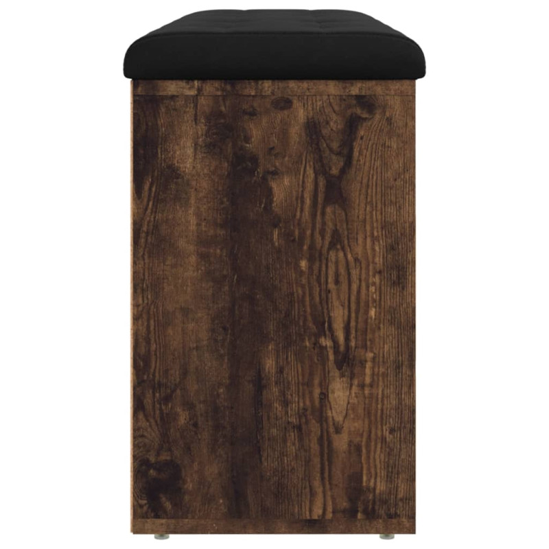 Produktbild för Skobänk rökfärgad ek 102x32x50 cm konstruerat trä