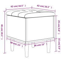 Produktbild för Förvaringsbänk betonggrå 42x42x46 cm konstruerat trä