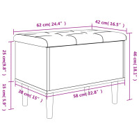 Produktbild för Förvaringsbänk sonoma-ek 62x42x46 cm konstruerat trä