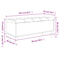 Produktbild för Förvaringsbänk betonggrå 102x42x46 cm konstruerat trä