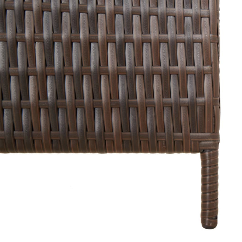 Produktbild för Rumsavdelare 5 paneler brun konstrottning