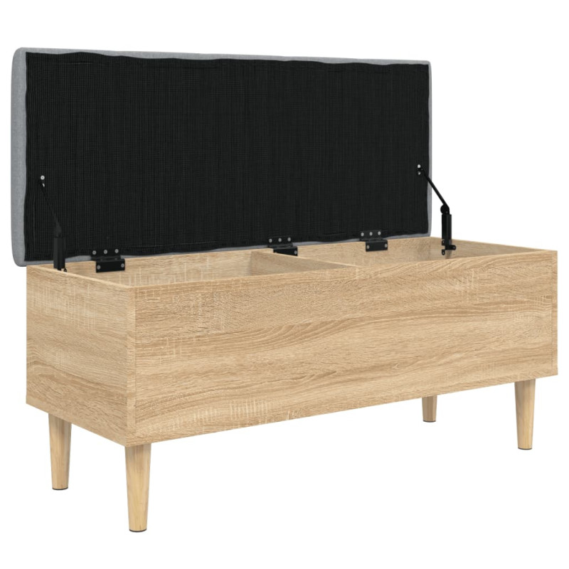 Produktbild för Förvaringsbänk sonoma-ek 102x42x46 cm konstruerat trä