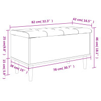 Produktbild för Förvaringsbänk sonoma-ek 82x42x46 cm konstruerat trä