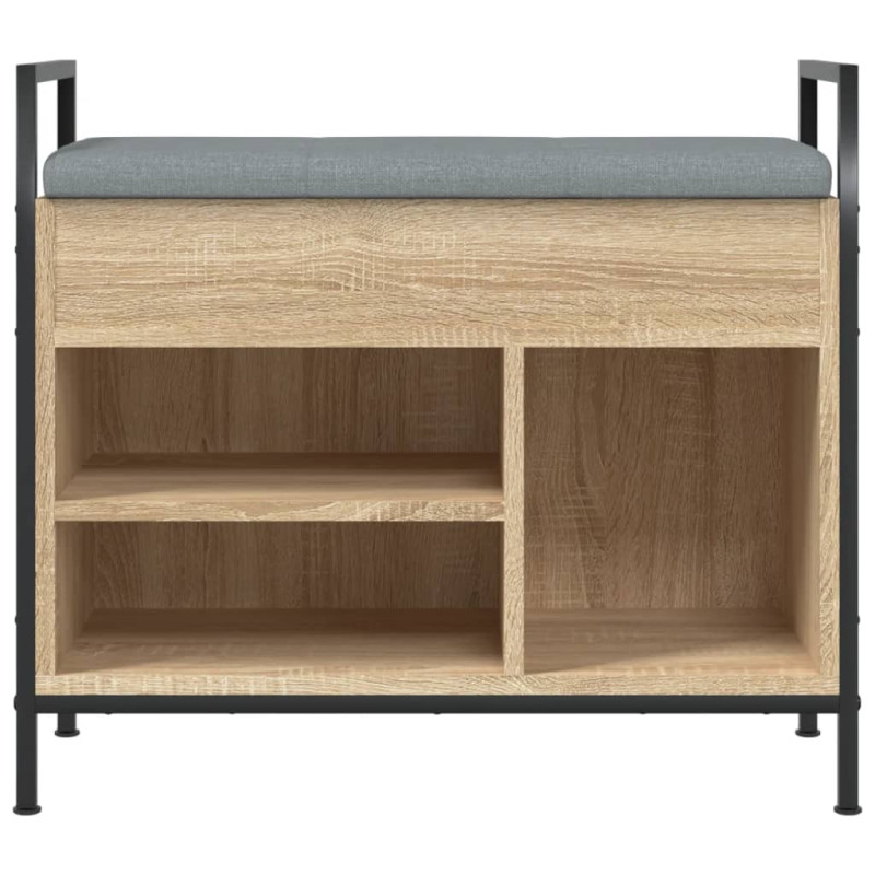 Produktbild för Skobänk sonoma-ek 65,5x32x57,5 cm konstruerat trä