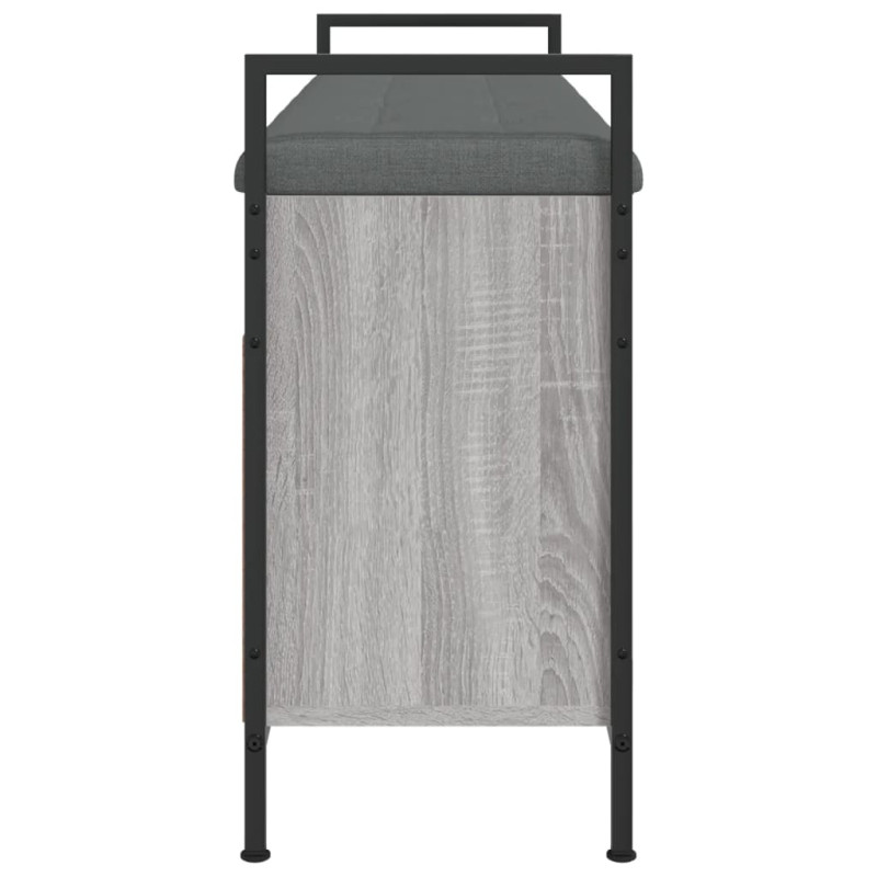 Produktbild för Skobänk grå sonoma 105,5x32x57,5 cm konstruerat trä