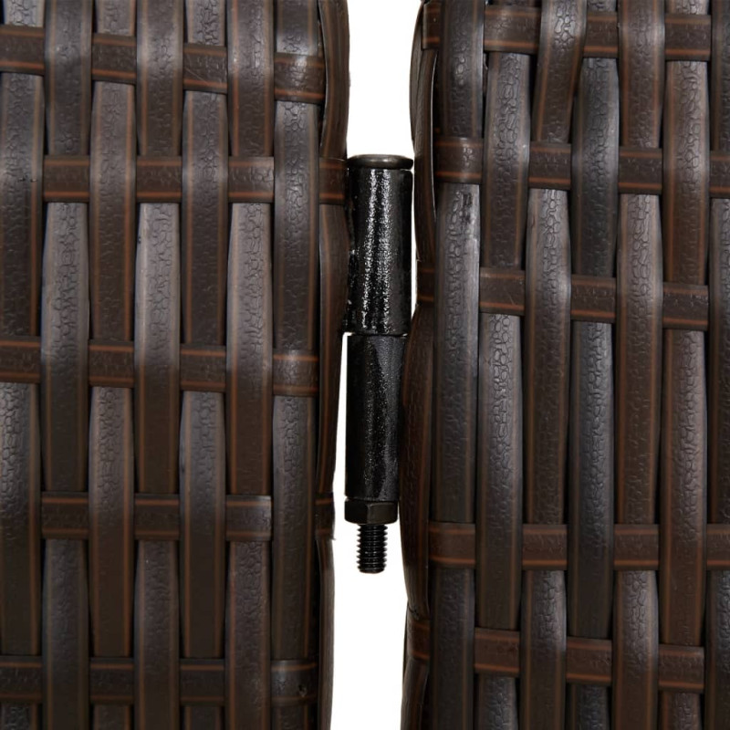 Produktbild för Rumsavdelare 3 paneler brun konstrottning