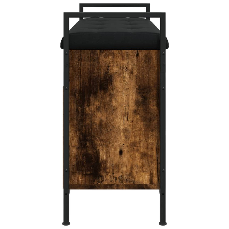 Produktbild för Skobänk rökfärgad ek 85,5x32x57,5 cm konstruerat trä