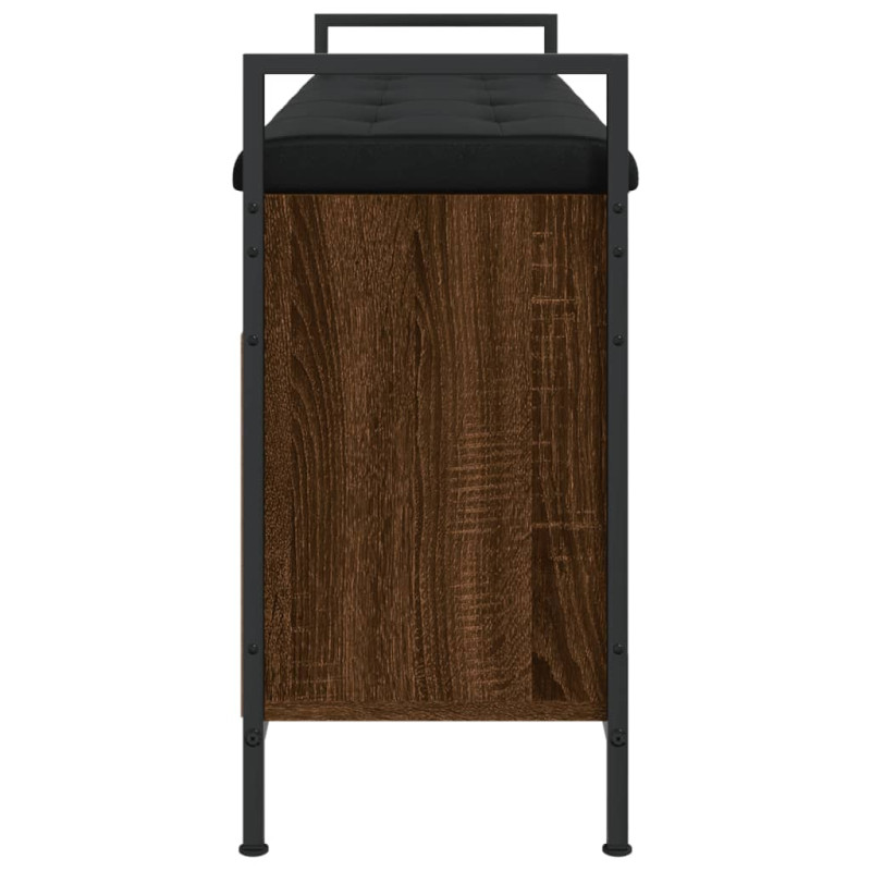 Produktbild för Skobänk brun ek 105,5x32x57,5 cm konstruerat trä