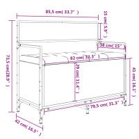 Produktbild för Förvaringsbänk sonoma-ek 85,5x42x73,5 cm konstruerat trä