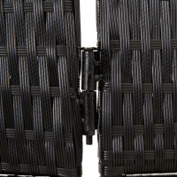 Miniatyr av produktbild för Rumsavdelare 3 paneler svart konstrottning