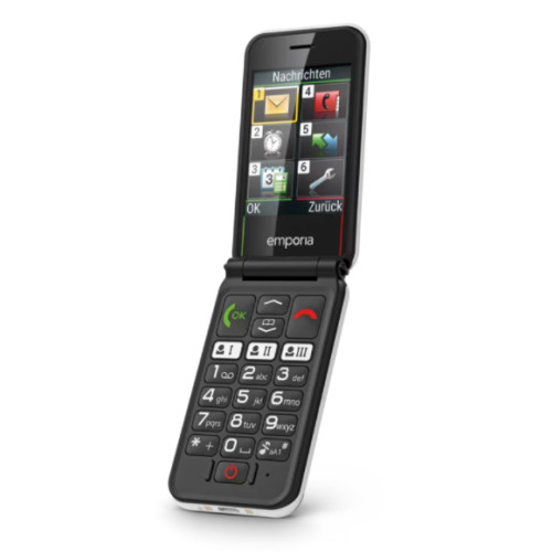 Emporia Telecom Emporia SIMPLICITYglam 7,11 cm (2.8") 102 g Svart, Vit Seniortelefon