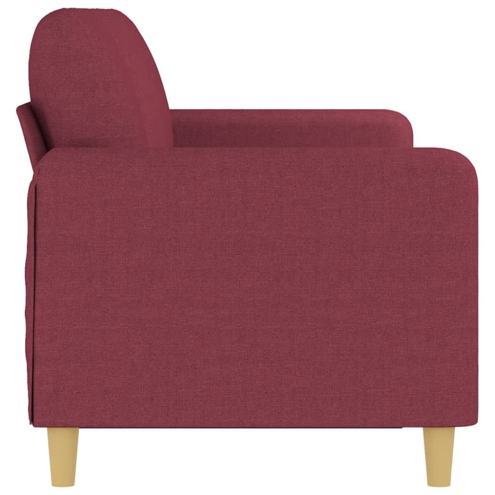 Produktbild för 3-sitssoffa vinröd 180 cm tyg