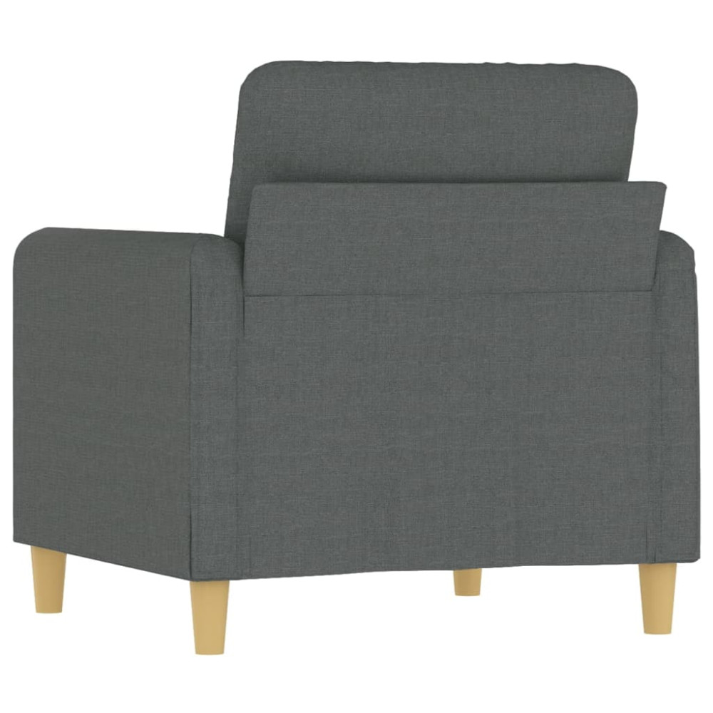 Produktbild för Fåtölj mörkgrå 60 cm tyg