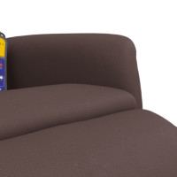 Produktbild för Reclinerfåtölj med fotstöd brun konstläder