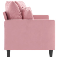 Produktbild för Soffa 2-sits rosa 140 cm sammet
