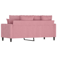 Produktbild för Soffa 2-sits rosa 140 cm sammet