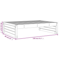 Produktbild för Fotpall för trädgården honungsbrun 120x80 cm massiv furu