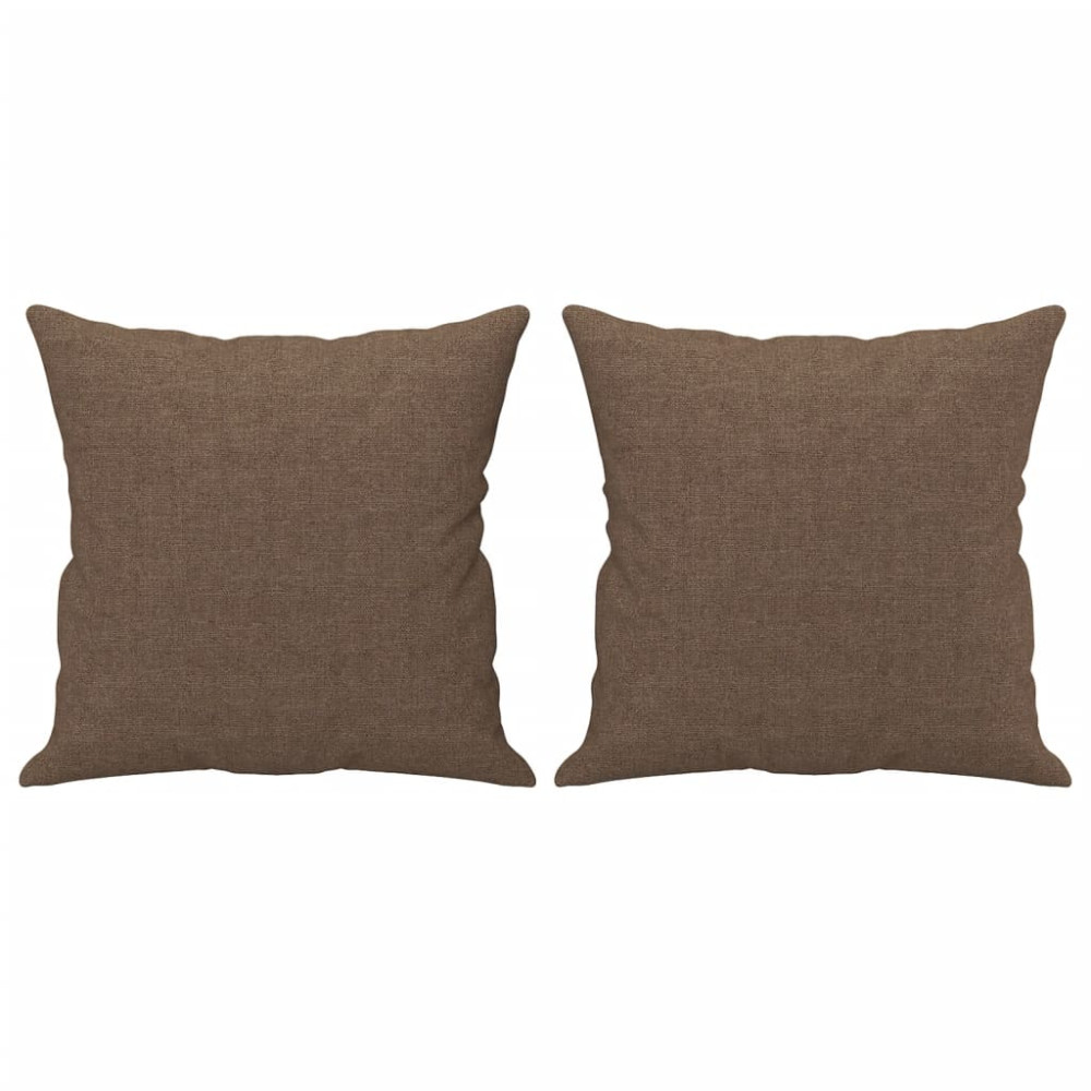 Produktbild för 2-sits soffa med prydnadskuddar brun 120 cm tyg
