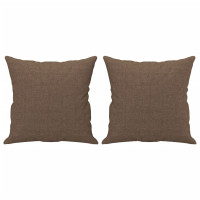Produktbild för 2-sits soffa med prydnadskuddar brun 120 cm tyg